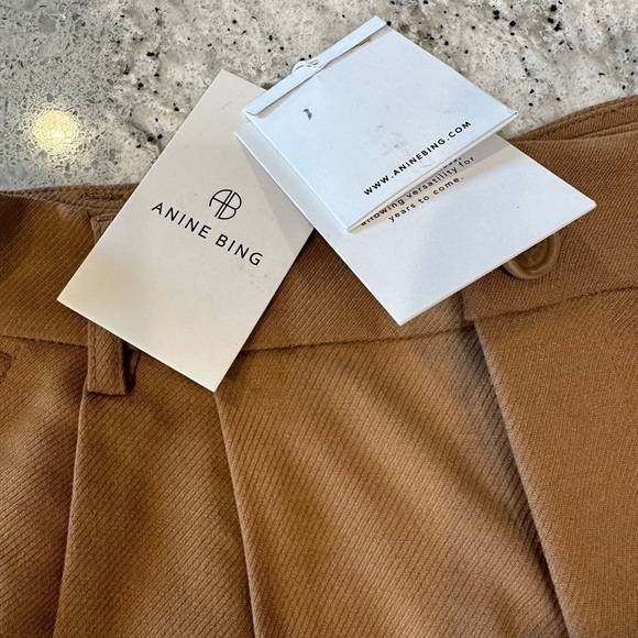 ANINE BING CARRIE PANT IN CAMEL TWILL SIZE 34 - Picture 6 of 8